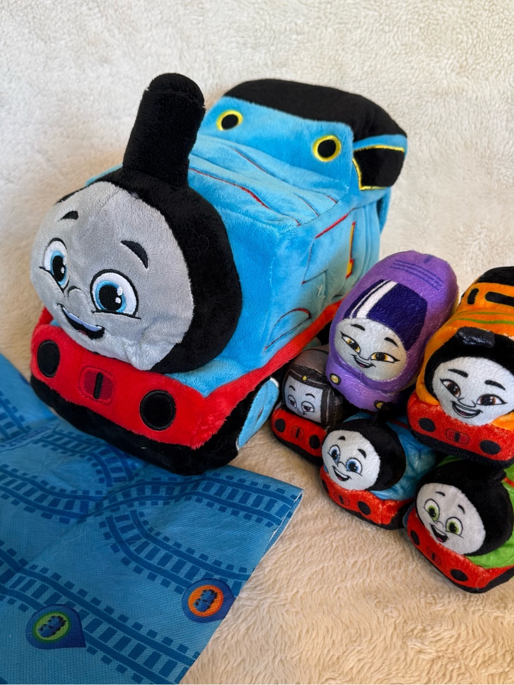 Thomas & Friends Plush Train Set - Blue, Red, Black, Purple, Orange, Green